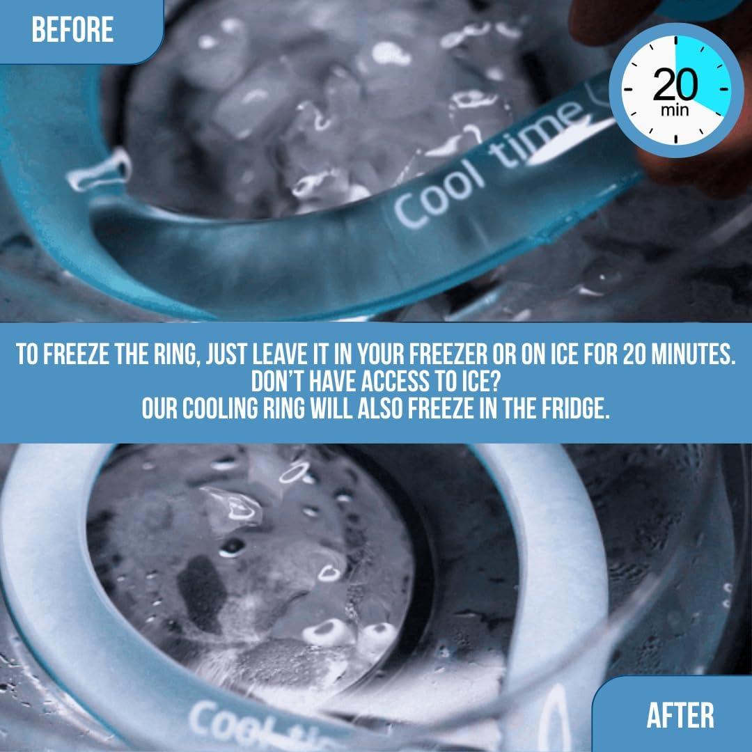 Tubo Enfriador de Cuello CoolTimeUSA Azul Reutilizable 17.78cm