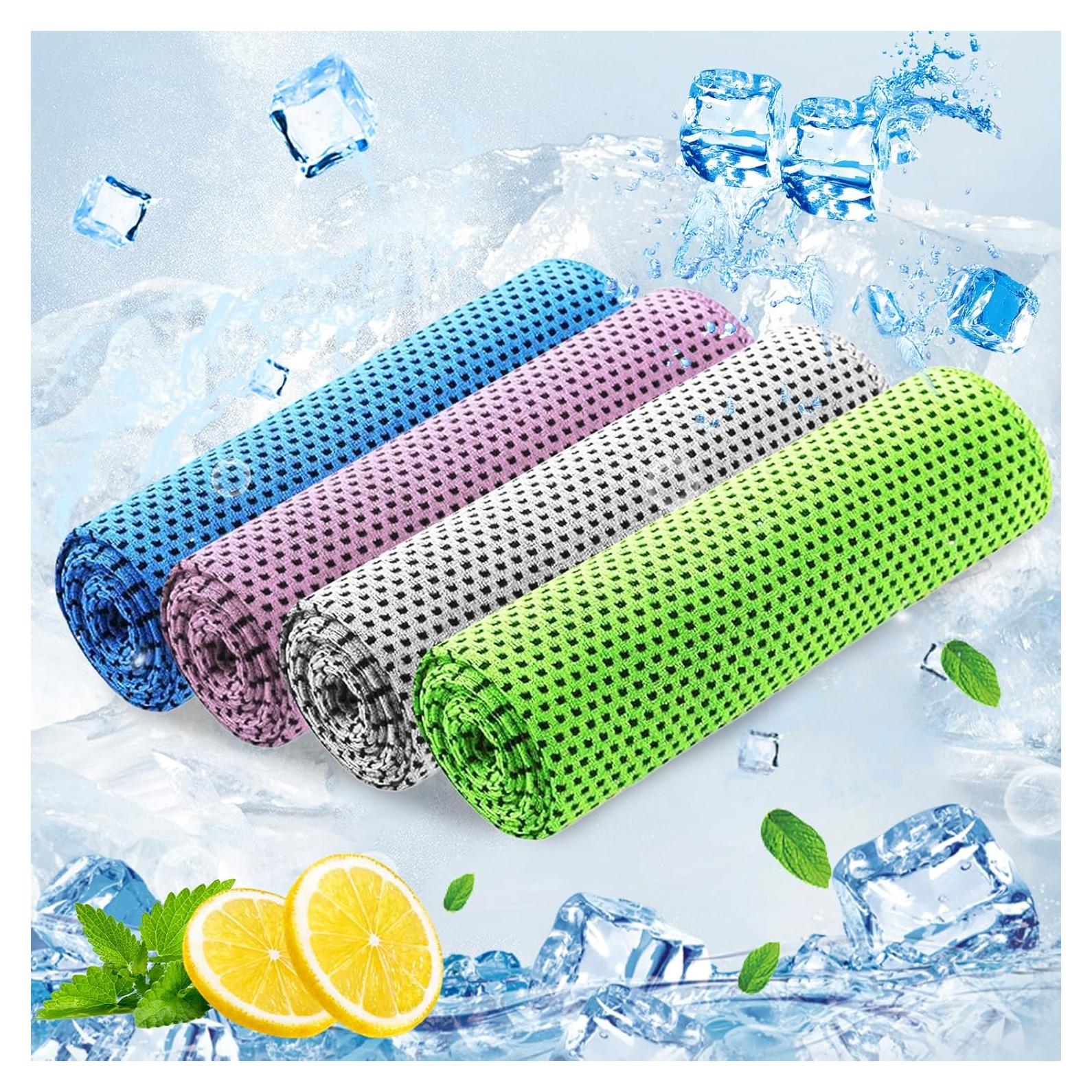 Toalla Enfriadora Jueerun 90cm x 30cm 4 Unidades Microfibra