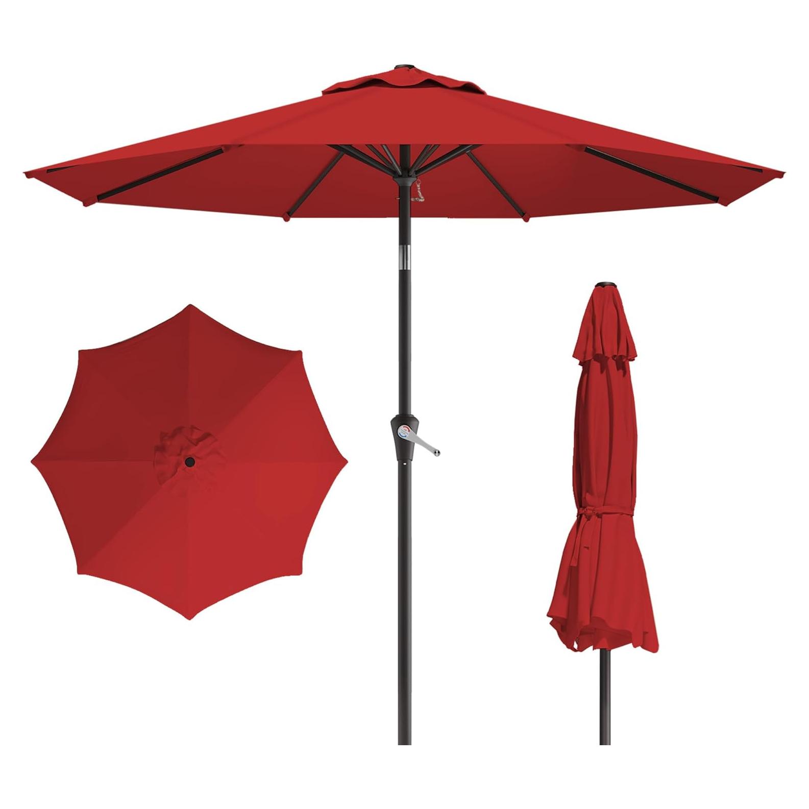 Sombrilla de Patio Tobeos 3 Metros con Manivela y Protección UV