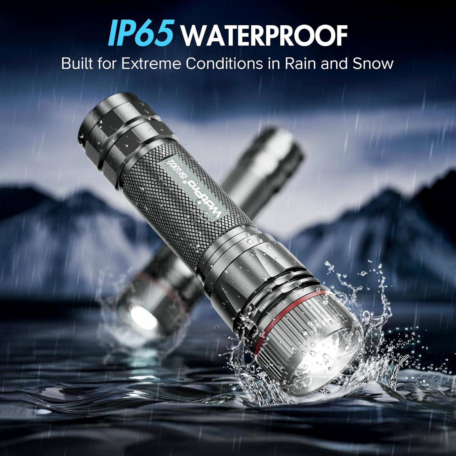 Linterna Recargable WdtPro SFL002 LED 10H Gris Compacta