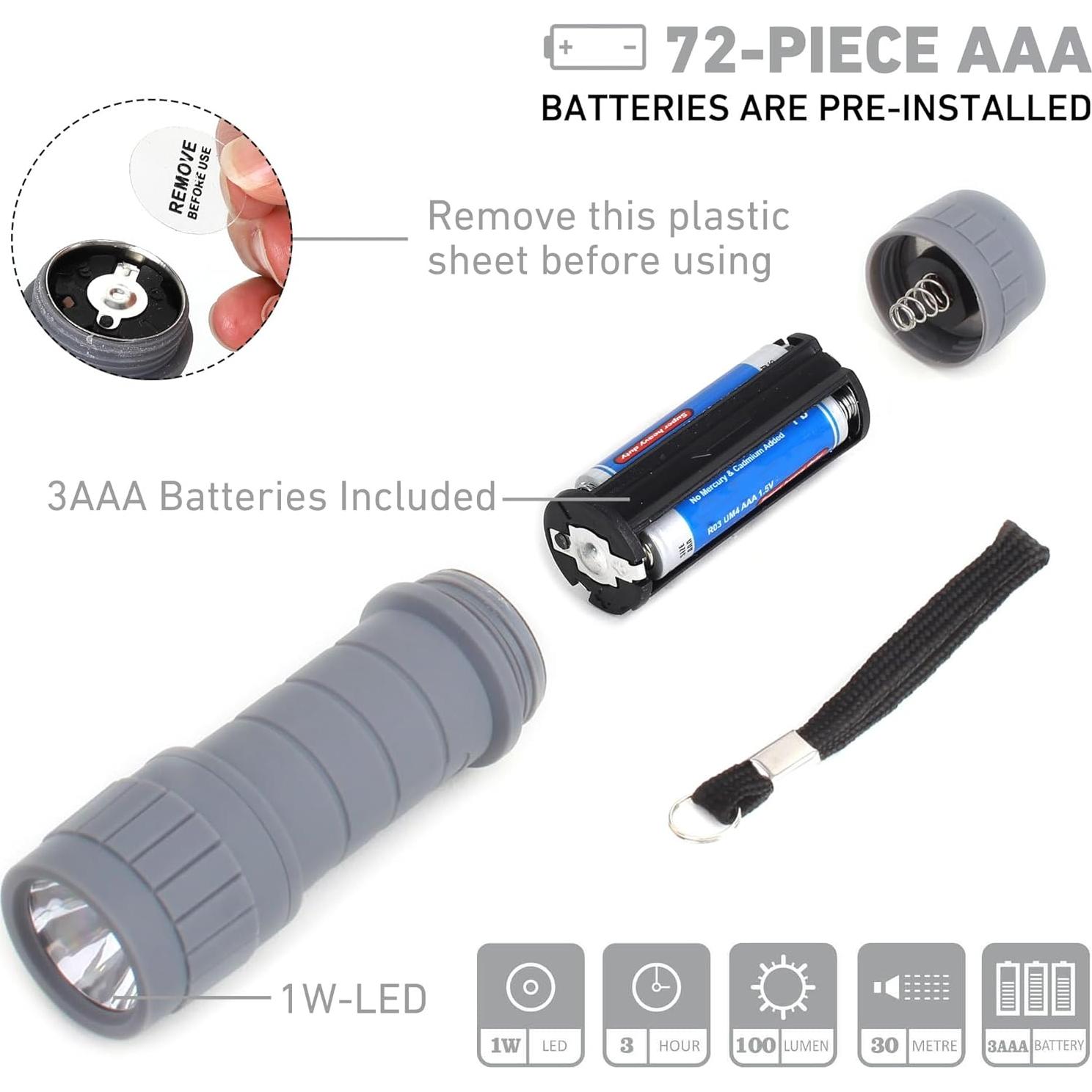 Juego de 24 Linternas LED SEAMAGIC 100 Lúmenes con Baterías