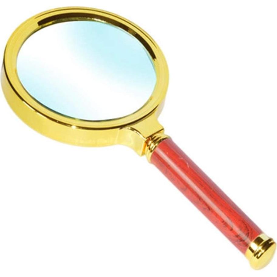 Lupa de mano 20x HD dorada - Marca Lupas - 80mm