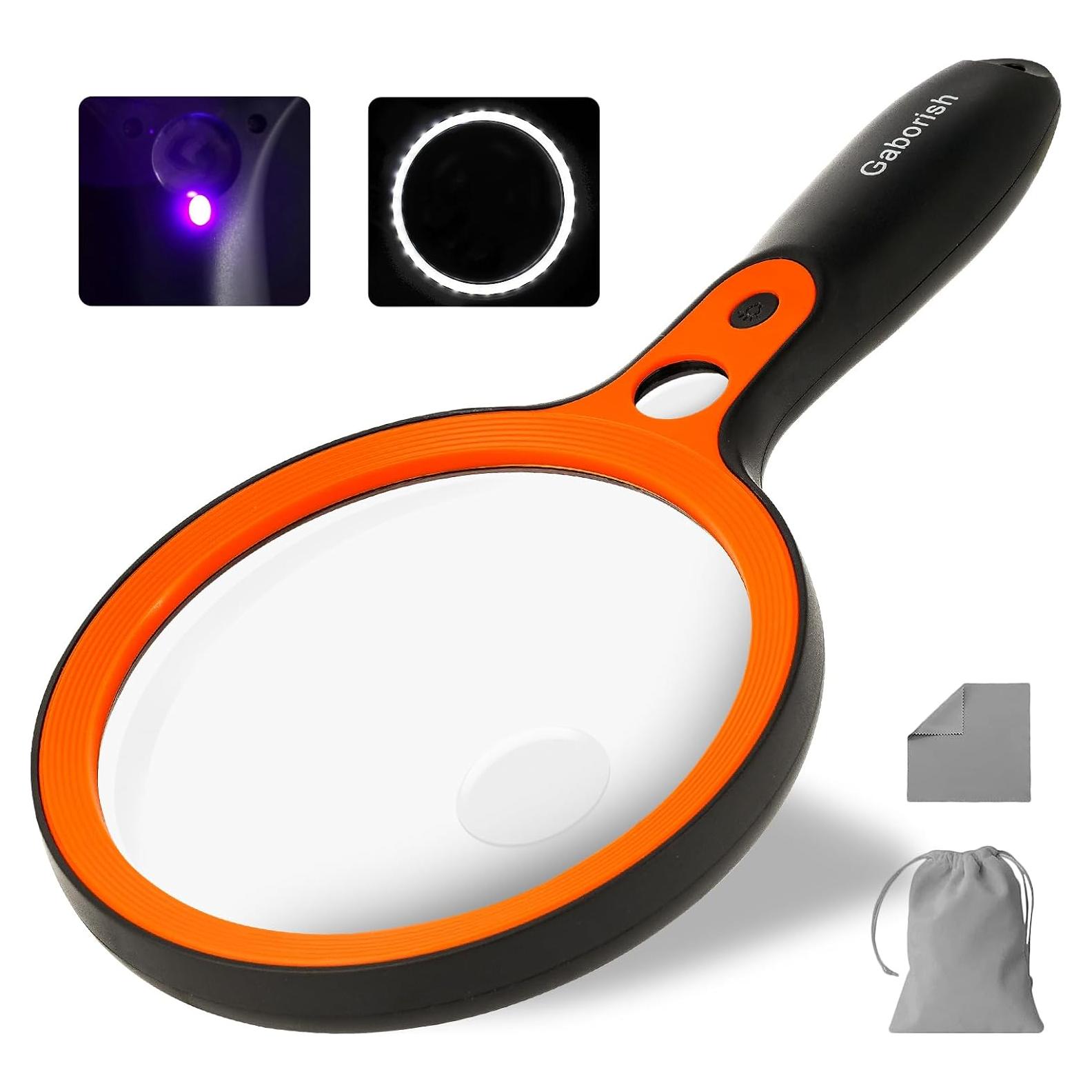 Lupa Iluminada GABORISH 10X 20X 45X con 36 Luces LED