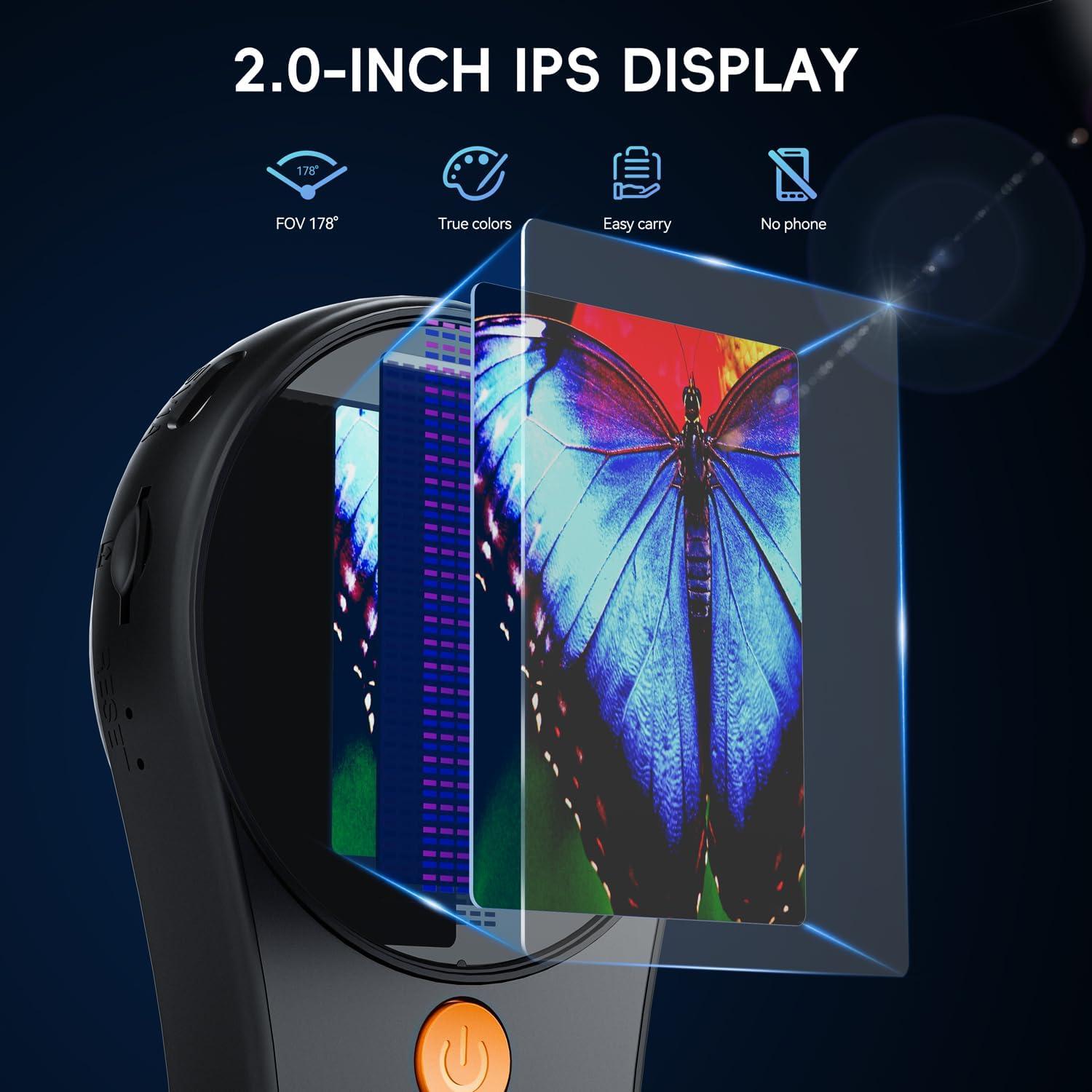Microscopio Digital de Mano SKYBASIC 500X con Pantalla 2"