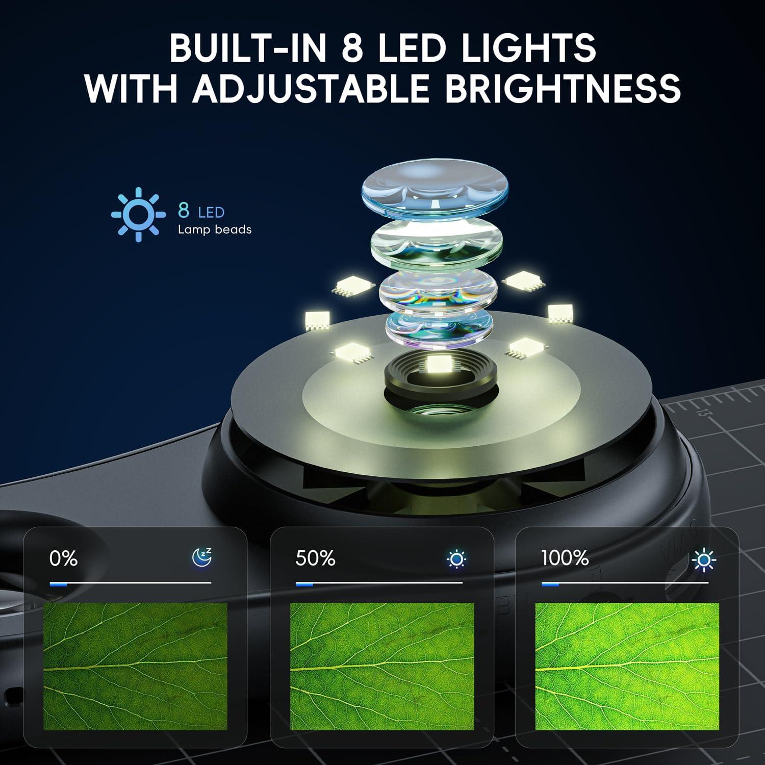 Microscopio Digital de Mano SKYBASIC 500X con Pantalla 2"