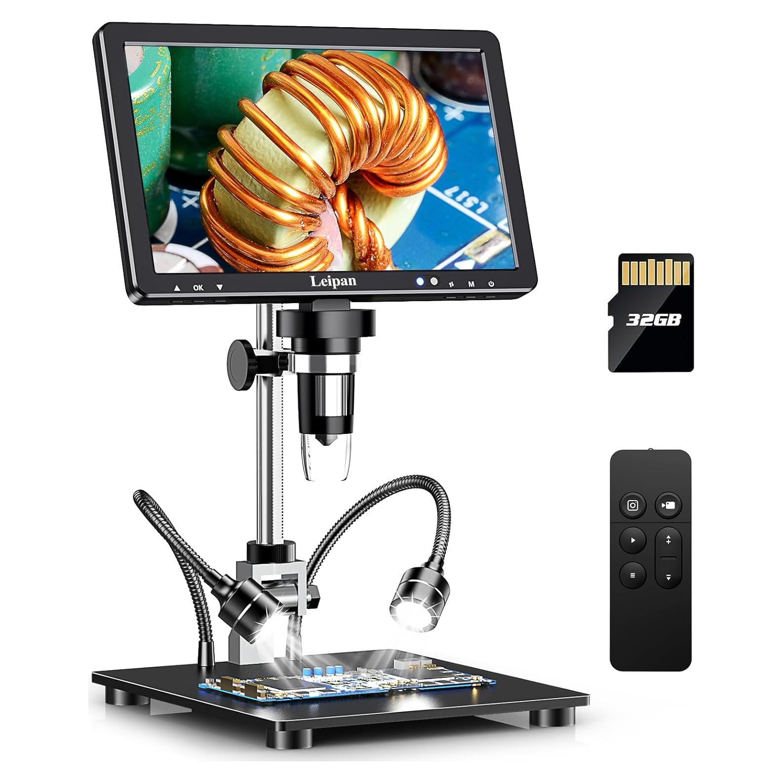 Microscopio Digital DM12 2000X con Pantalla IPS 10.1" y HDMI