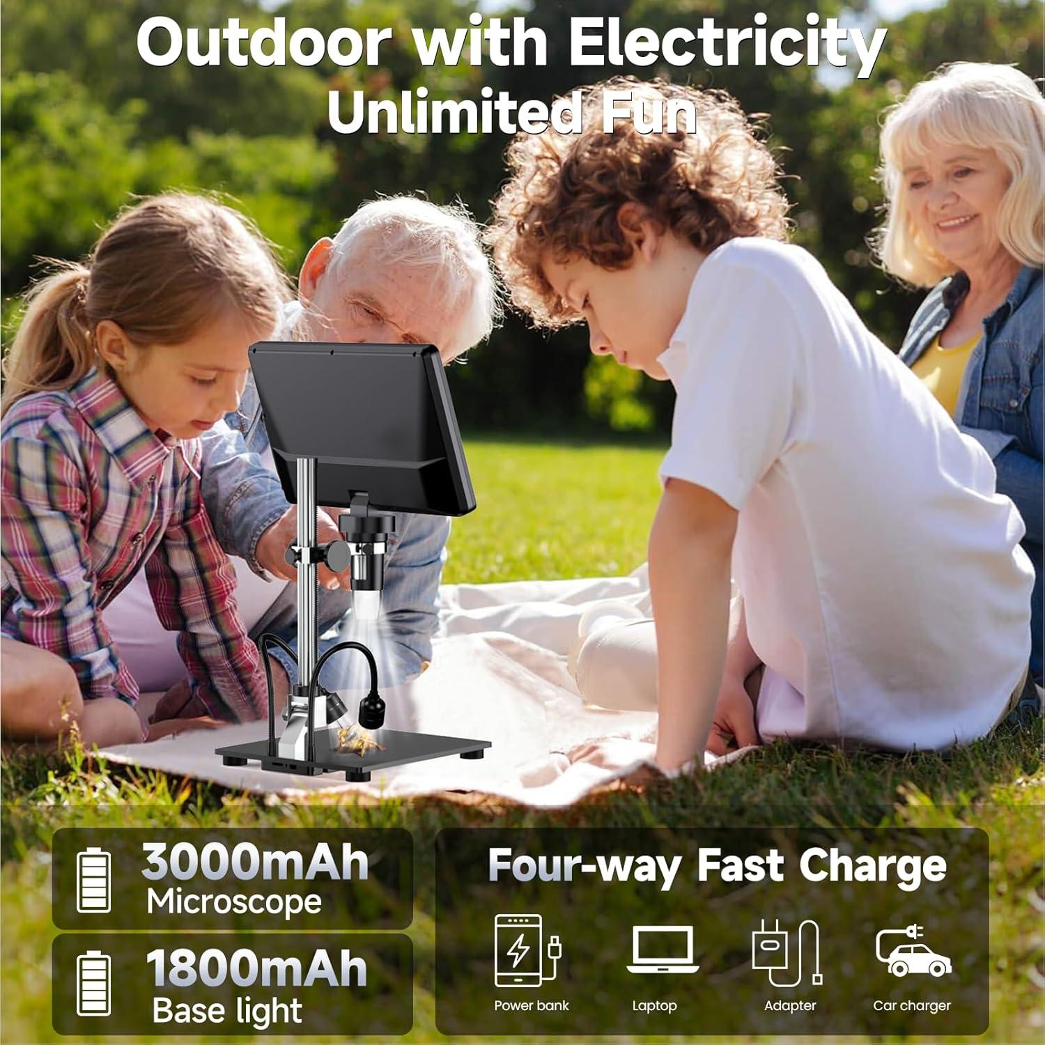 Microscopio Digital DM12 2000X con Pantalla IPS 10.1" y HDMI