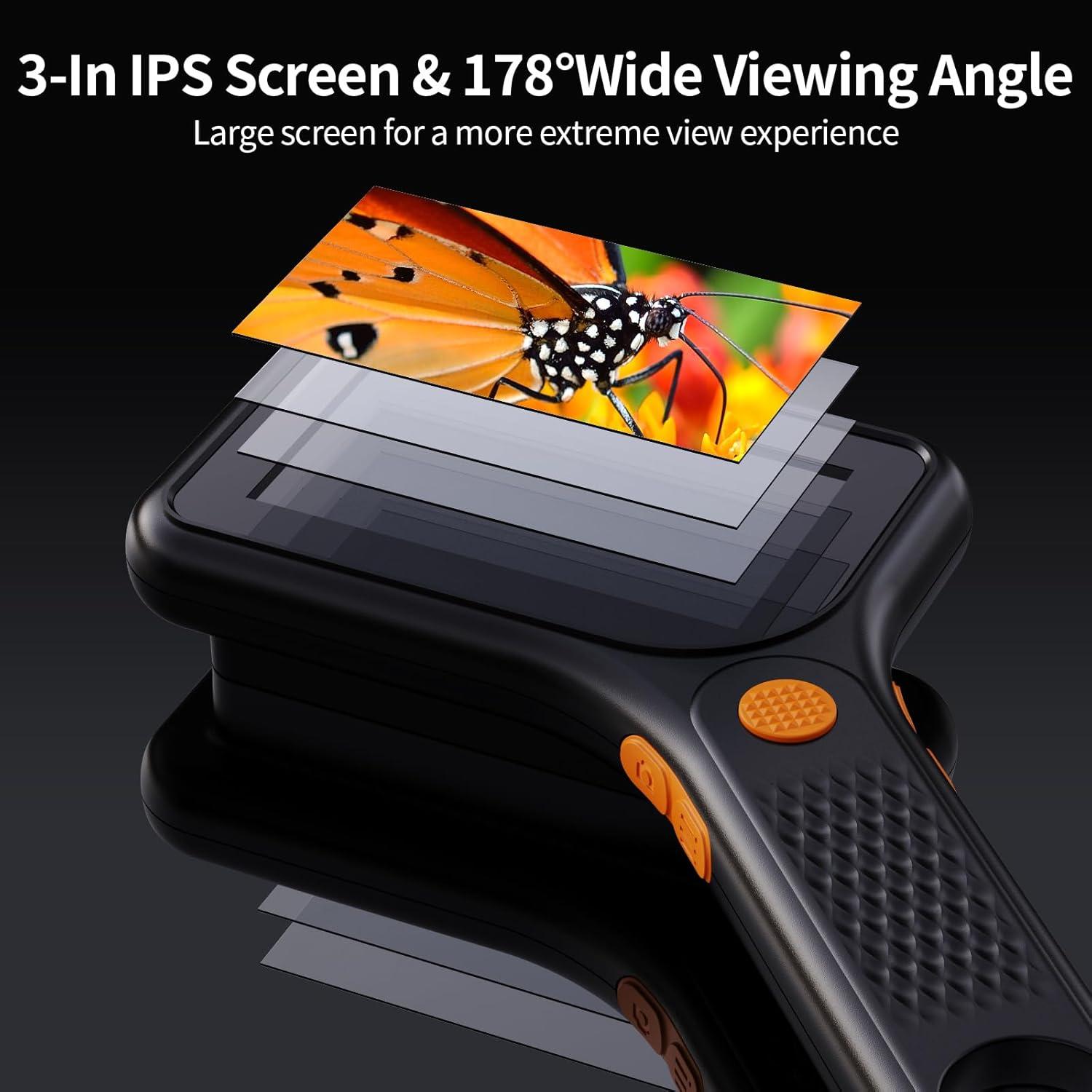 Microscopio Digital USB Ashfly 500X con Pantalla 3" y LED