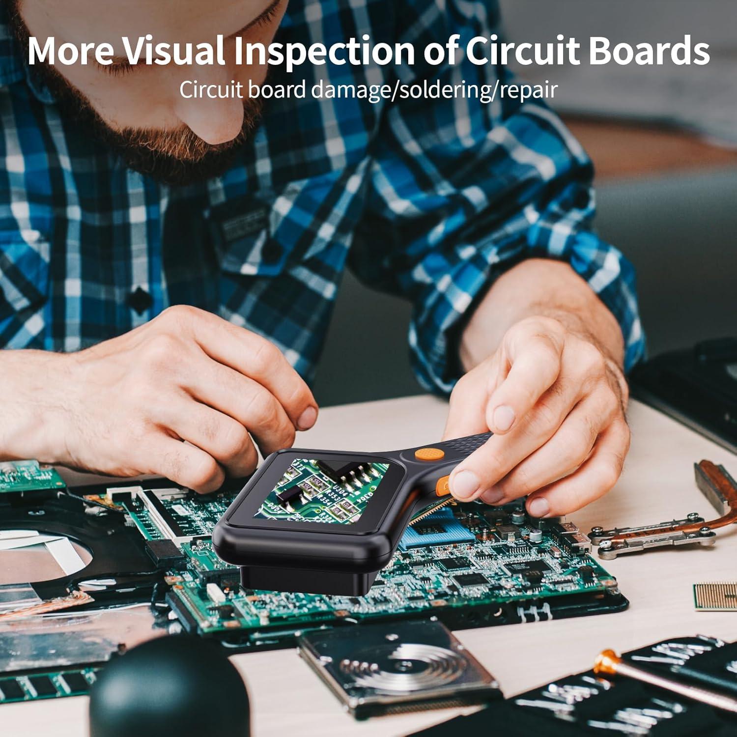 Microscopio Digital USB Ashfly 500X con Pantalla 3" y LED