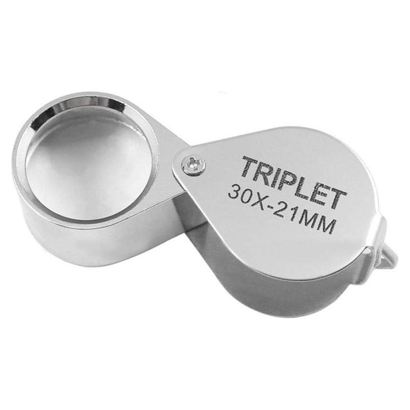 Lupa de Joyero LHX 30X Plegable Plata 21mm para Inspección