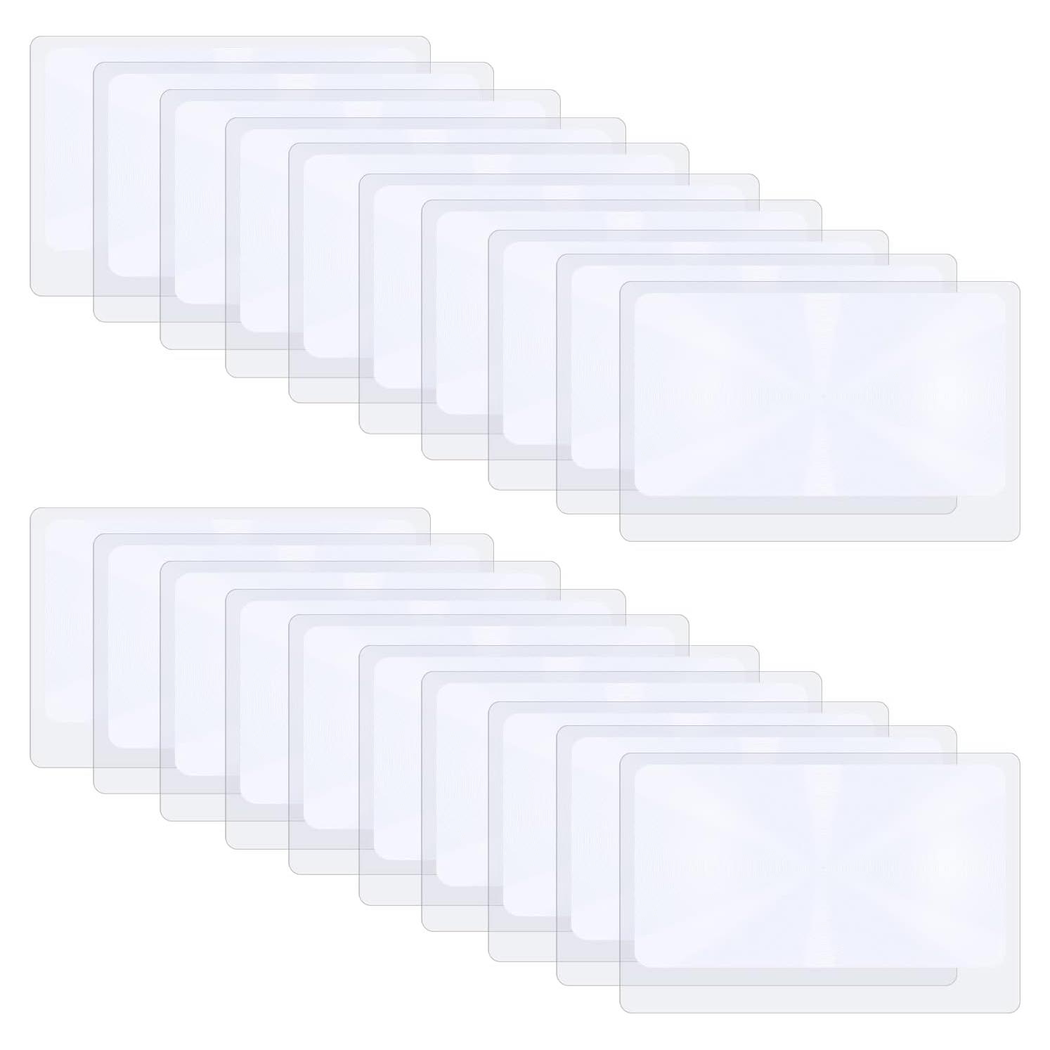 Lentes de Aumento TIESOME 3X - 20 Piezas de PVC 8.5x5.5cm