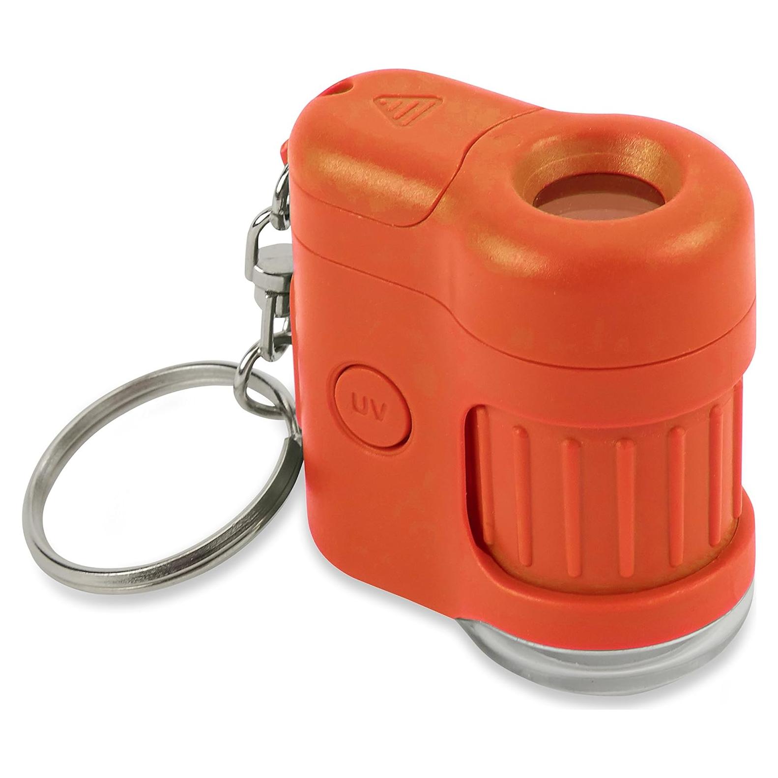 Microscopio de Bolsillo Carson MicroMini 20x con Linterna UV LED Naranja
