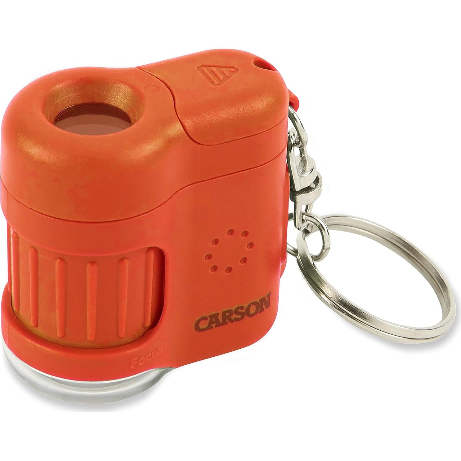 Microscopio de Bolsillo Carson MicroMini 20x con Linterna UV LED Naranja