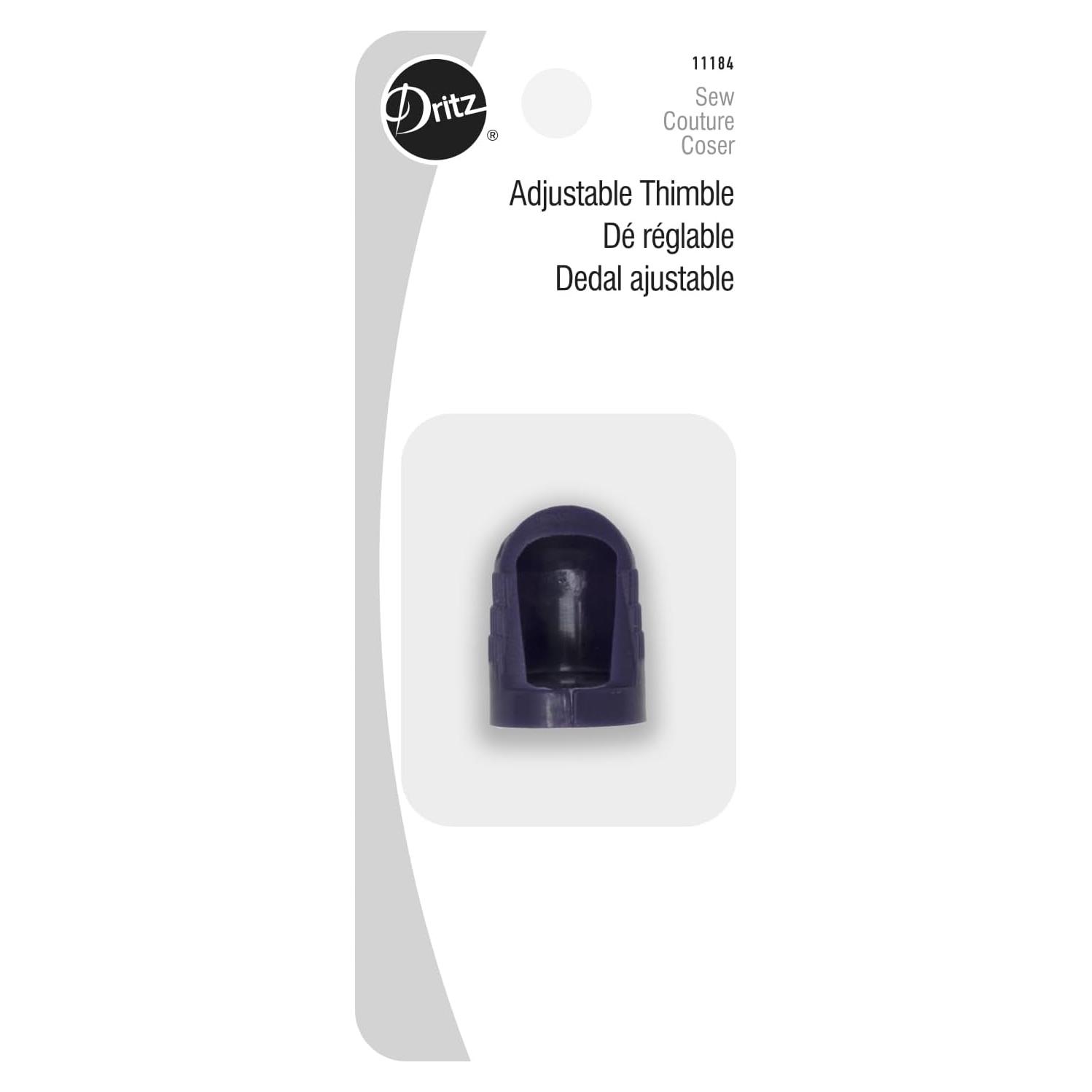 Dedal Ajustable Dritz Azul para Costura - Talla Única