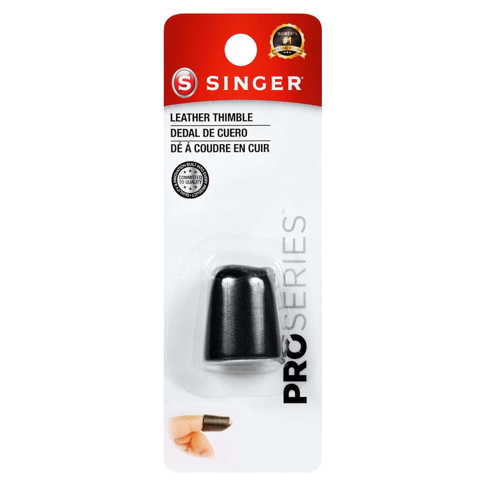 Dedal de Cuero ProSeries SINGER 54389, Negro, Individual