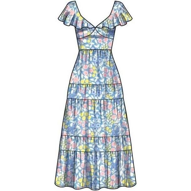 Kit de Patrones de Costura Simplicity S9703 para Vestidos V