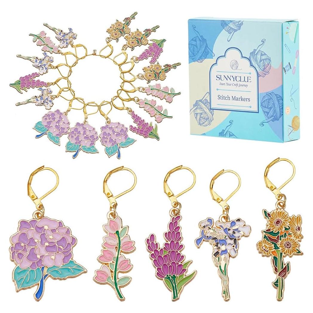 Marcadores de Puntos de Flor SUNNYCLUE 20Pcs con Caja Regalo