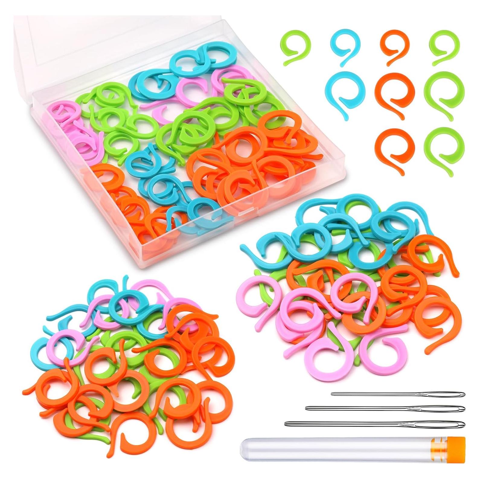 Yizzvb 50 Pcs Marcadores de Puntos de Ganchillo Coloridos