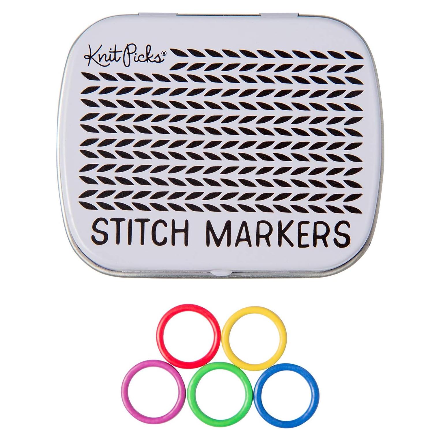 Juego de Marcadores de Puntos de Esmalte Knit Picks - Arcoíris 30 Piezas