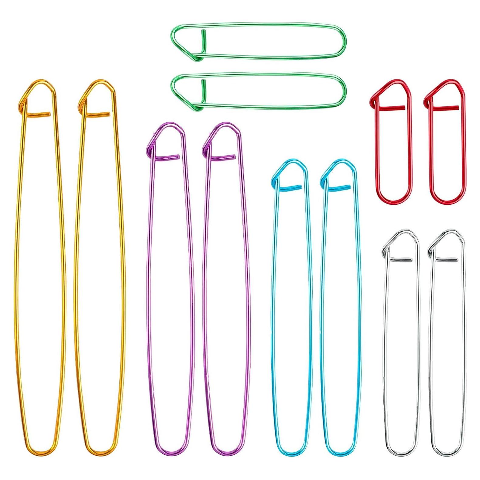 Set de 12 Sujetadores de Puntos de Tejido Aluminio 6 Tamaños