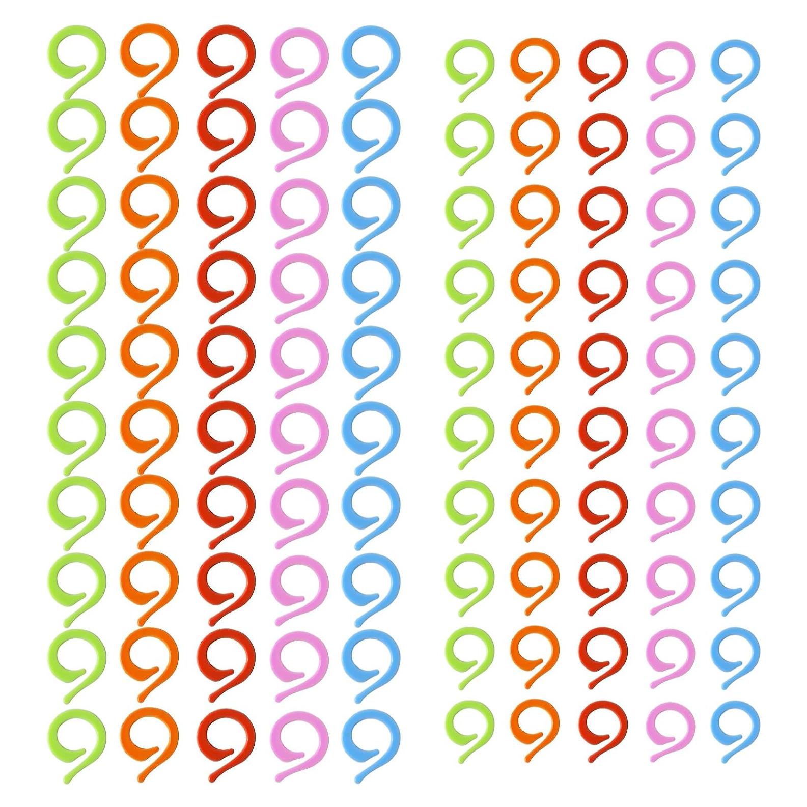 100 Marcadores de Puntos de Ganchillo HFZRZFH - Plástico Multicolor