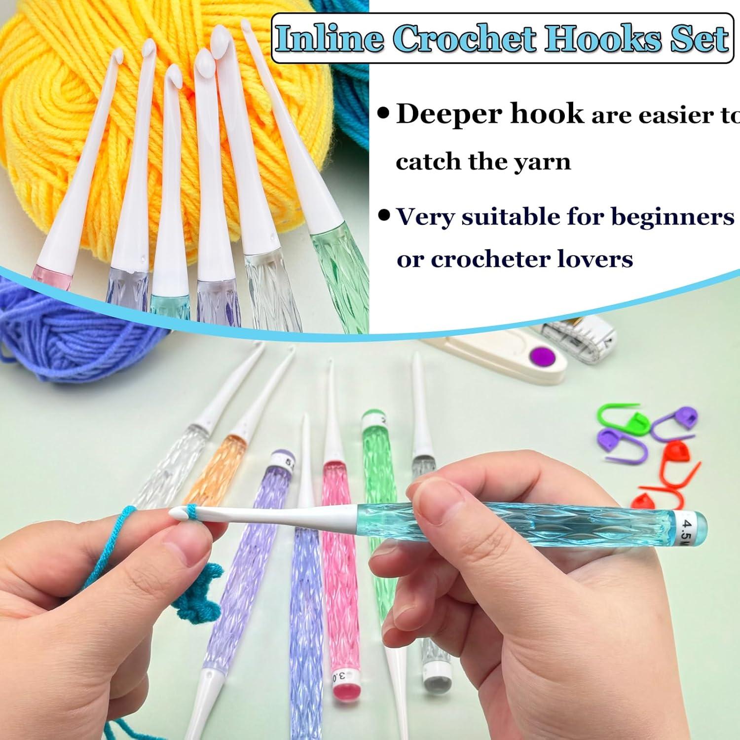 Juego de Ganchillos Hobekoee 8PCS Antideslizantes 2.5mm-6mm