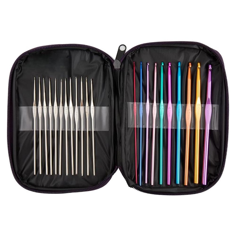 Juego de 22 Ganchos de Crochet BetyBedy Multicolor 0.6-6.5mm