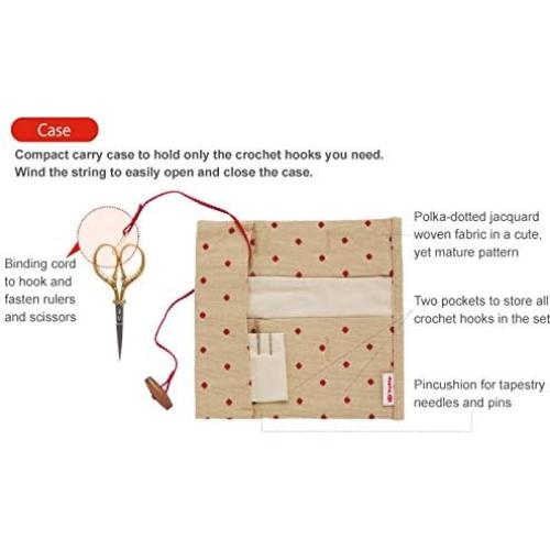 Juego de Ganchillos Tulip Etimo Rojo Softgrip 8 Piezas