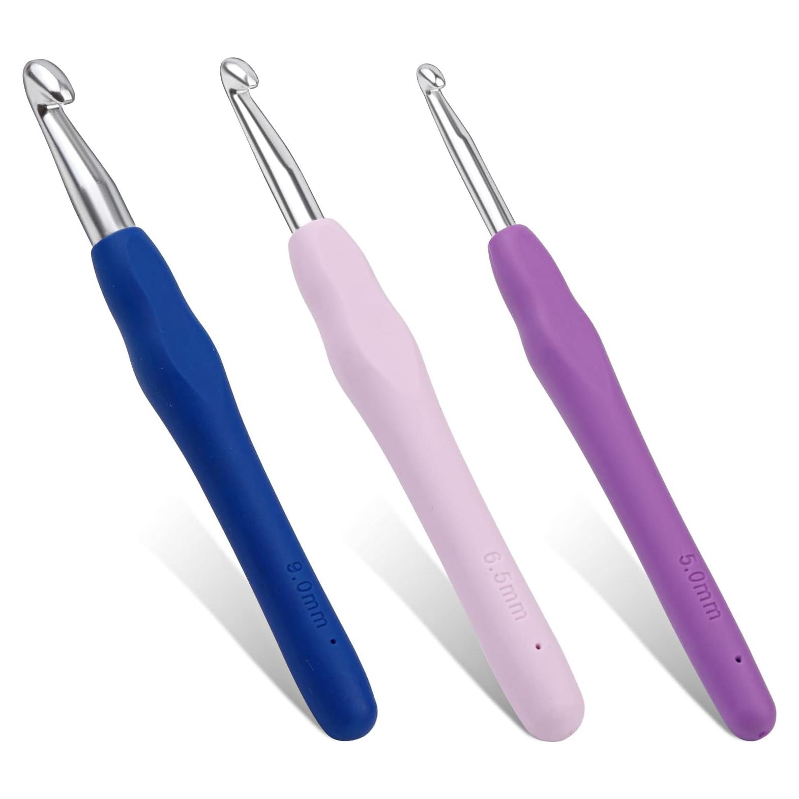 Ganchos de Crochet Ergonómicos Mayboos 3 Piezas 5.0-9.0 mm