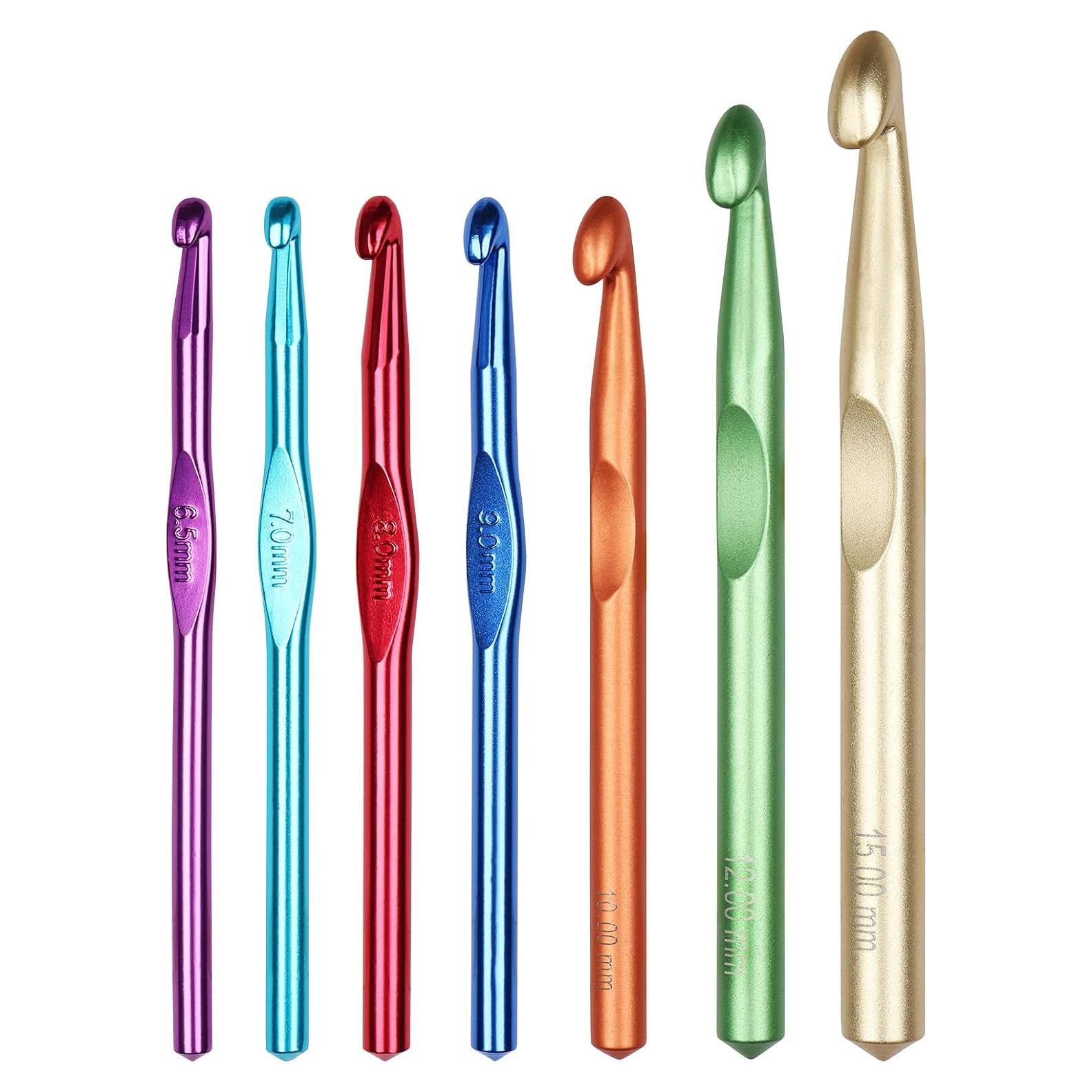 Conjunto de Ganchos de Crochet Coopay 7 Piezas Aluminio 6.5-15mm