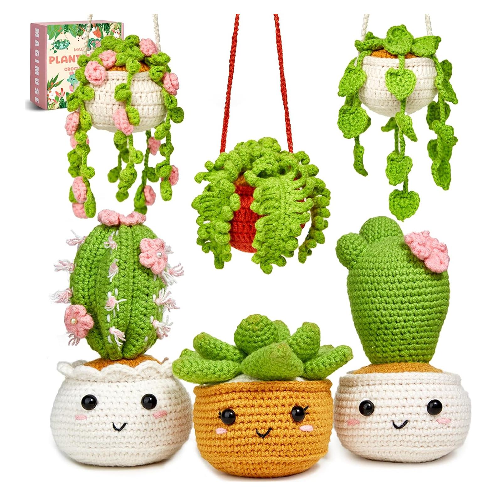 Kit de Crochet MAGIMUSE para Principiantes - 6 Plantas en Macetas