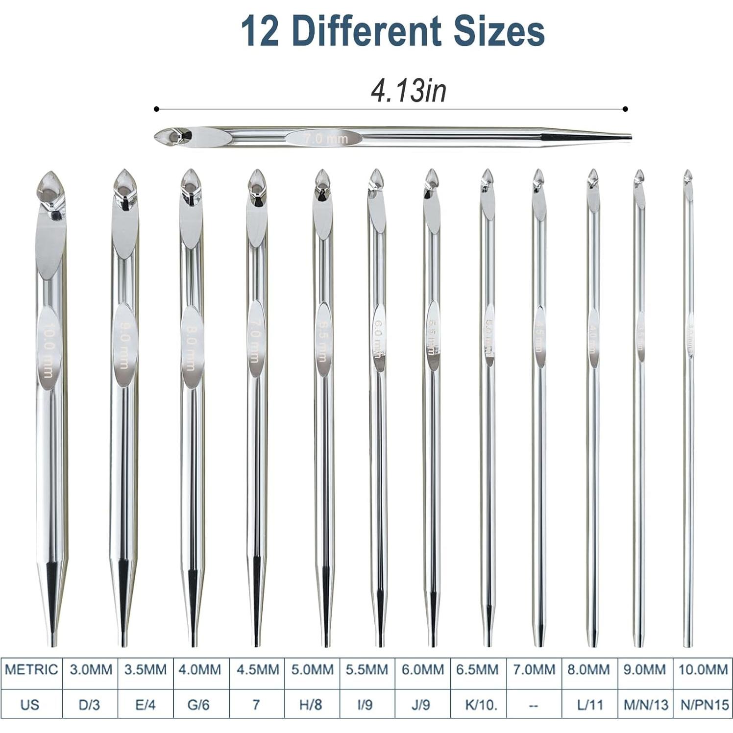 Juego de Ganchillos Tunecinos Intercambiables PLZZREE 26 Piezas