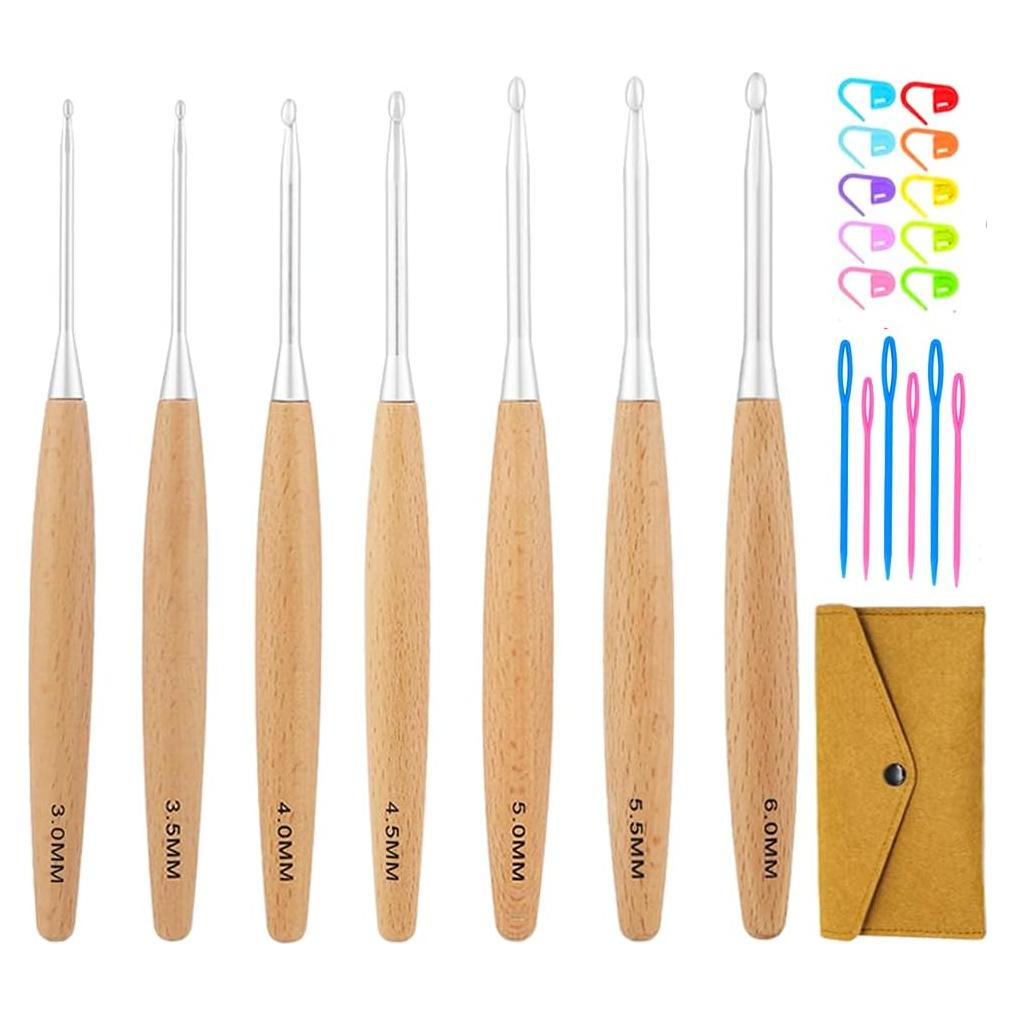Juego de Ganchillos Ergonómicos Yarniss 3.0mm a 6.0mm con Estuche