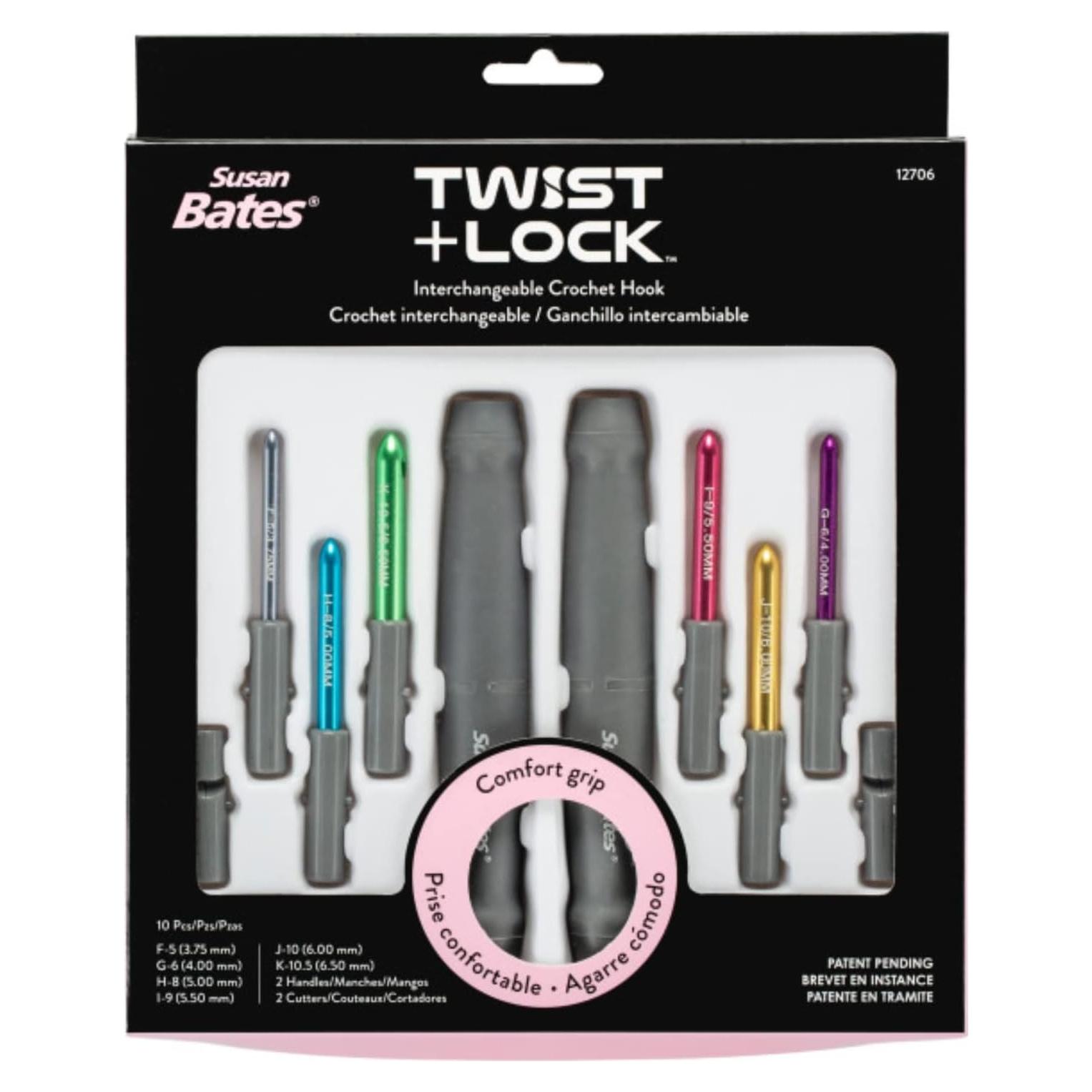 Conjunto de Ganchillos Intercambiables Susan Bates Deluxe 6 tamaños