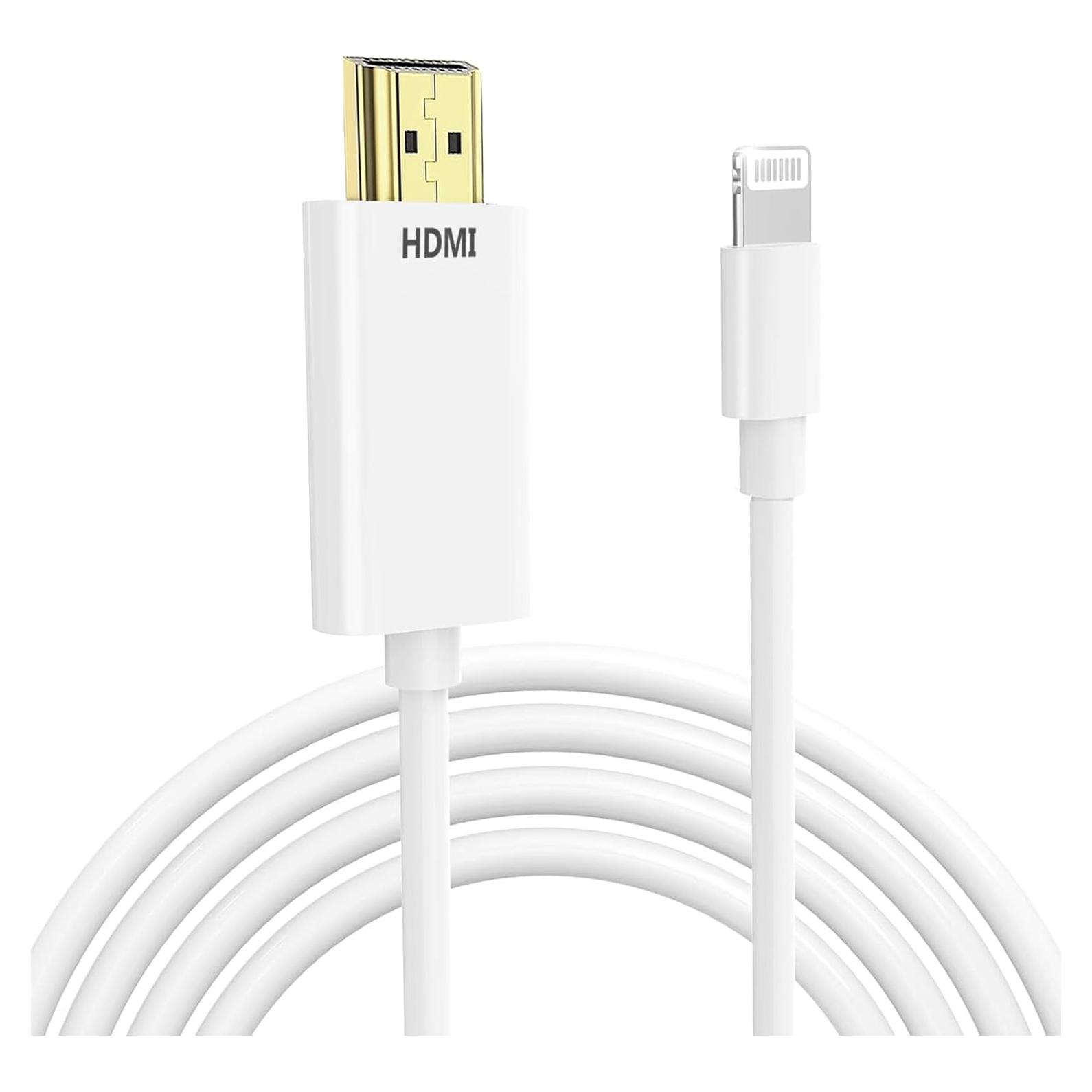 Cable Lightning a HDMI KikoSaka 2.01m 1080P Sin Retrasos