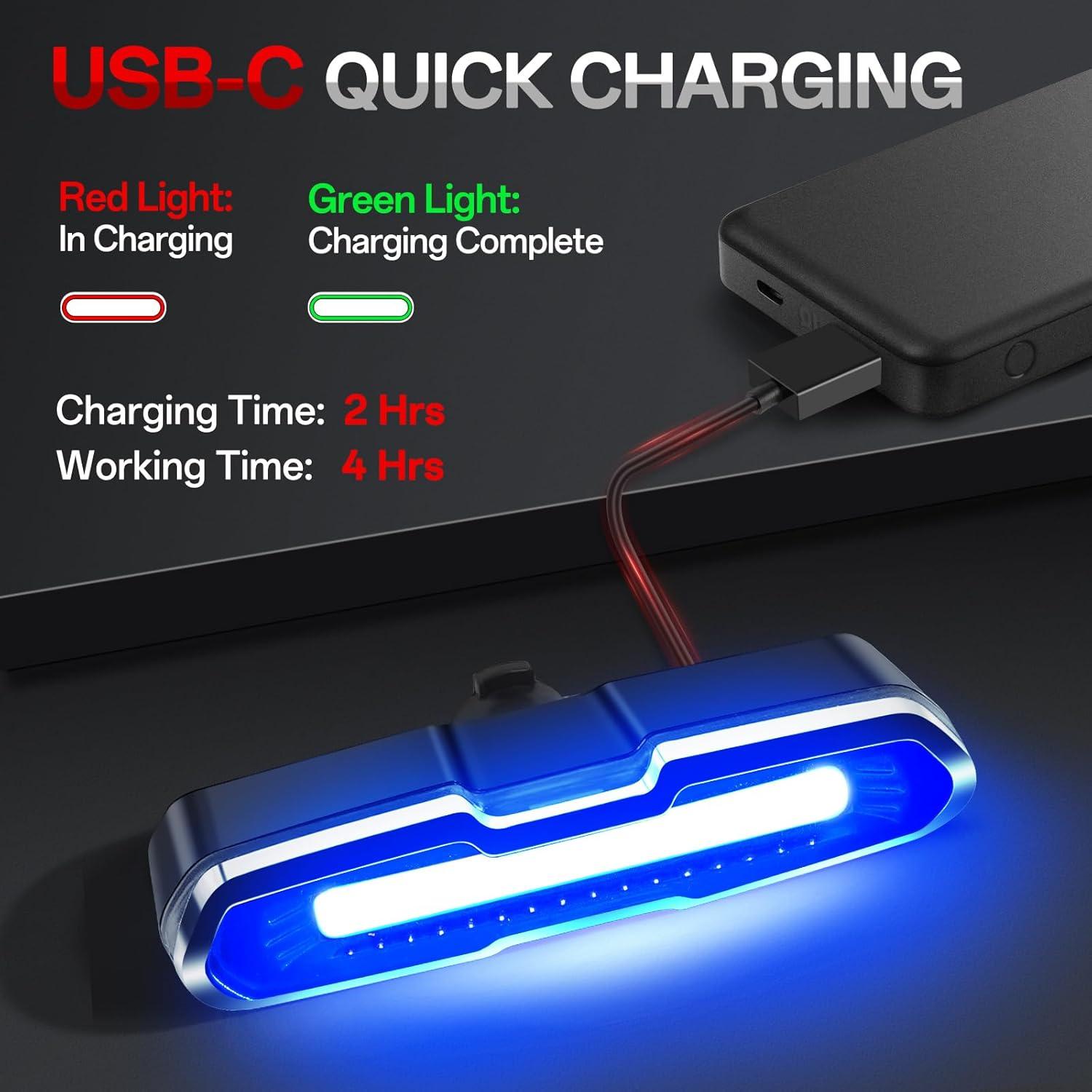 Luz Trasera de Bicicleta DON PEREGRINO B2 110 Lúmenes Rojo/Azul