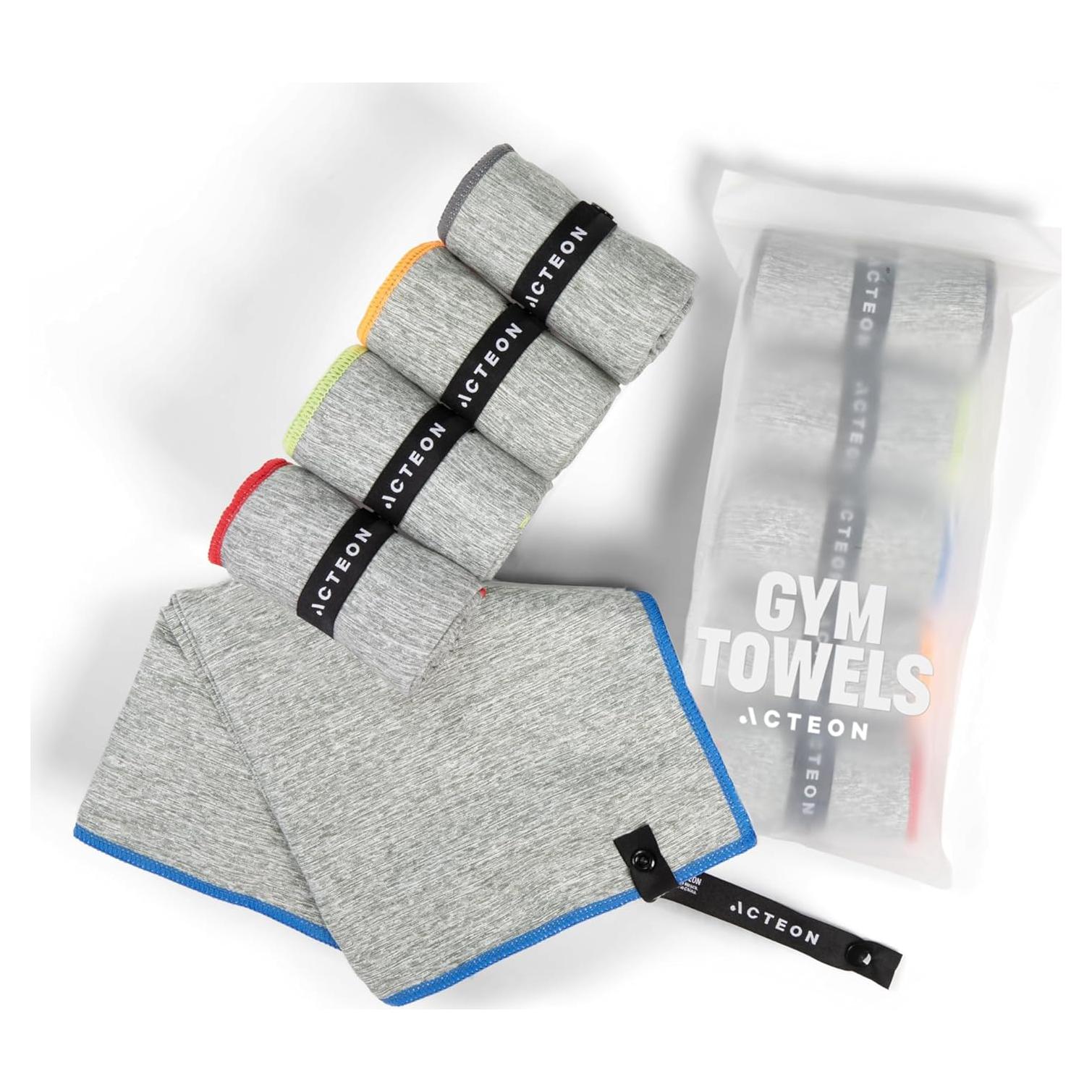 Toalla de Gimnasio Acteon Microfibra 5 Piezas Secado Rápido