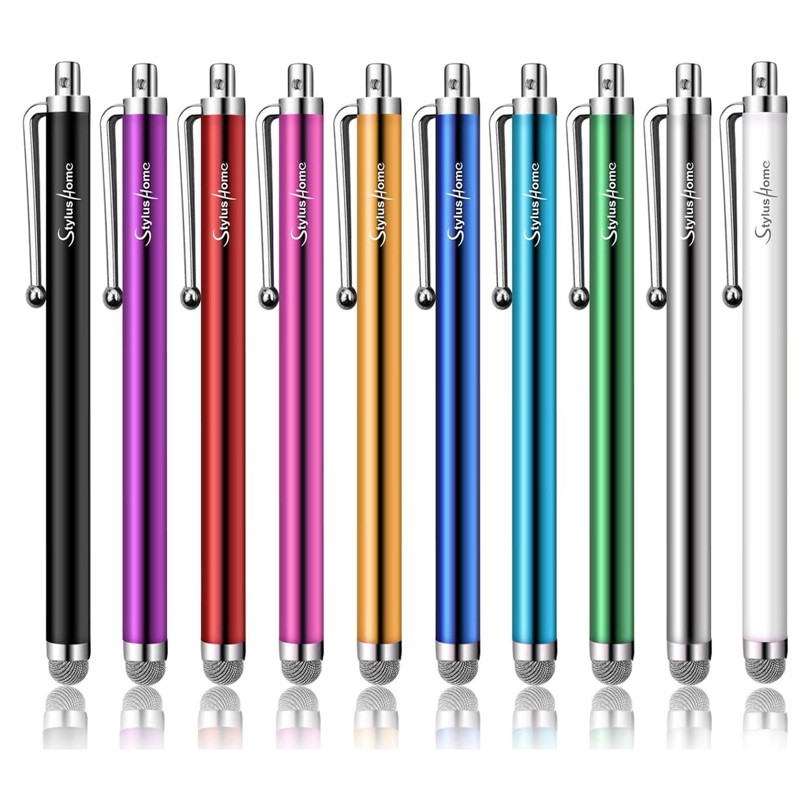 Paquete de 10 Bolígrafos Stylus de Fibra para Pantallas Táctiles