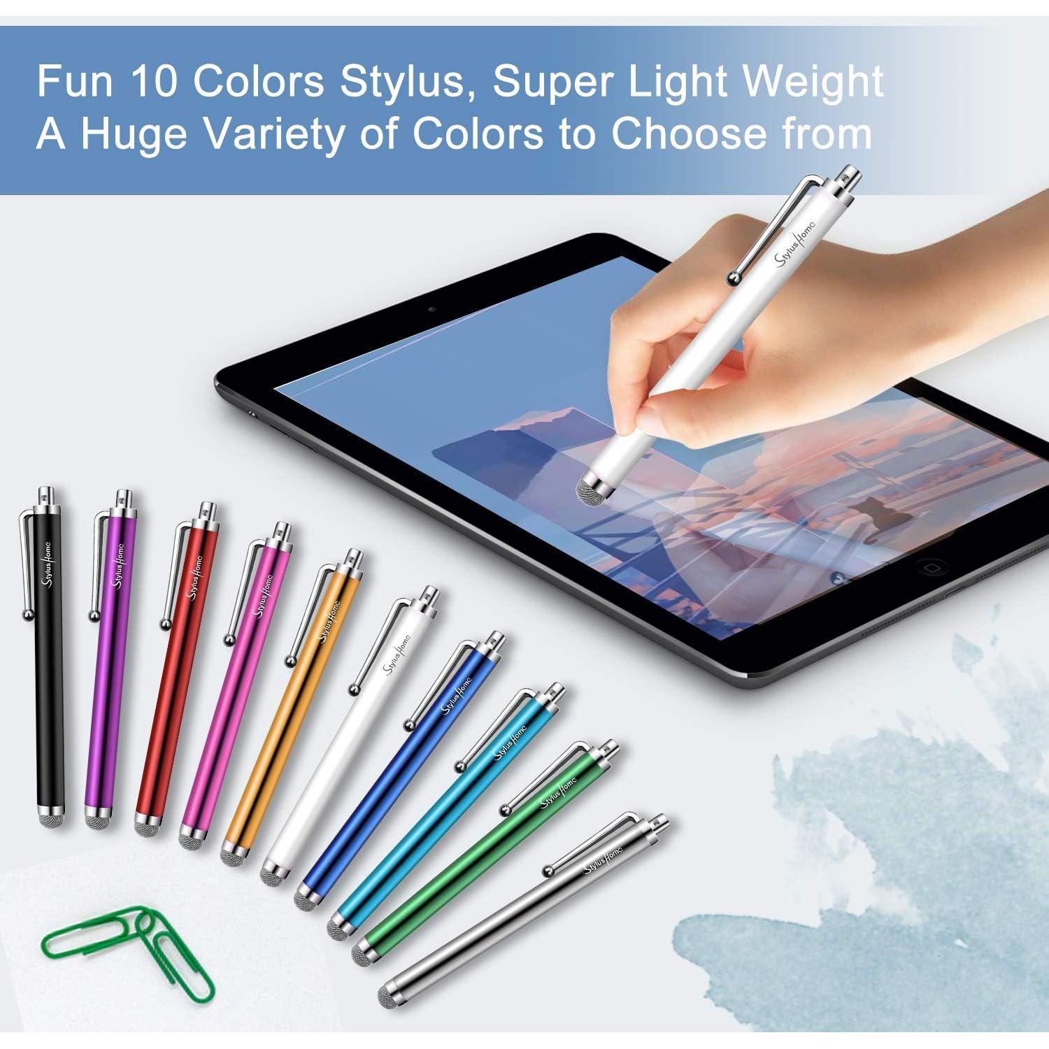 Paquete de 10 Bolígrafos Stylus de Fibra para Pantallas Táctiles