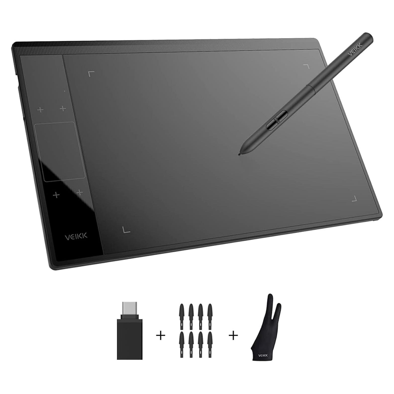 Tableta de Dibujo VEIKK A30 V2 10x6" 8192 Niveles Sensibilidad