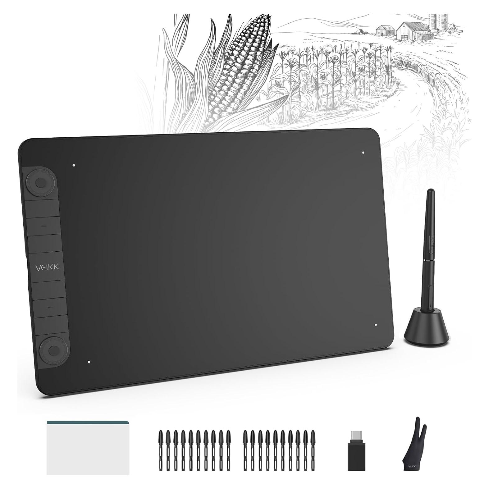 Tableta de Dibujo VEIKK VK1060PRO 10x6" 8192 Niveles Presión