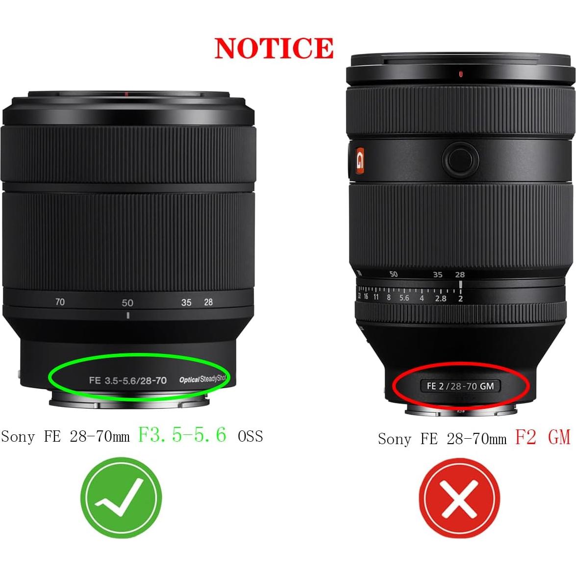 Cubierta de lente 55 mm Huipuxiang para Sony 28-70 mm y más