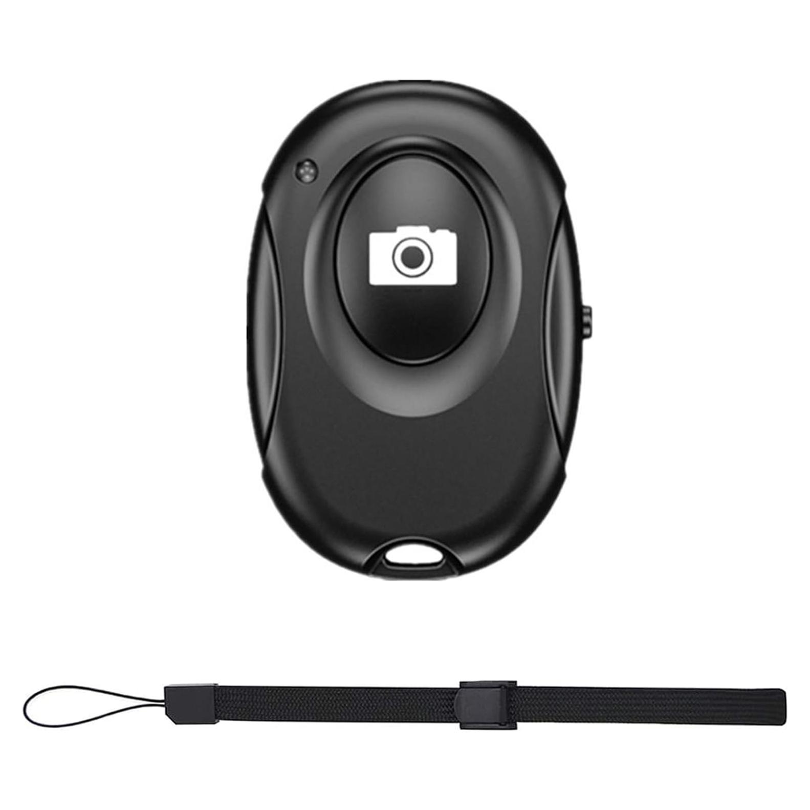 Generic Wireless Camera Shutter Clicker | Camera Shutter Remote Control for iPhone & Android Smartphones | Wireless Remote Control Selfie Button - Includes Wrist Strap, Black