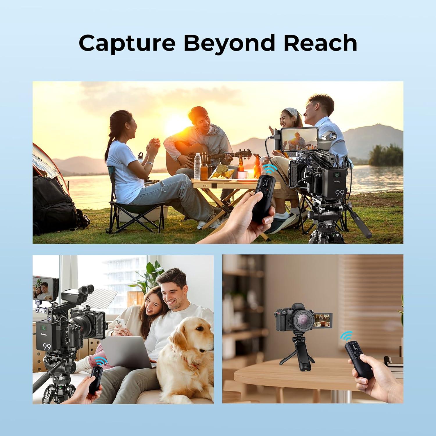 Control Remoto Inalámbrico SMALLRIG 5207 para Cámaras Sony Canon Nikon