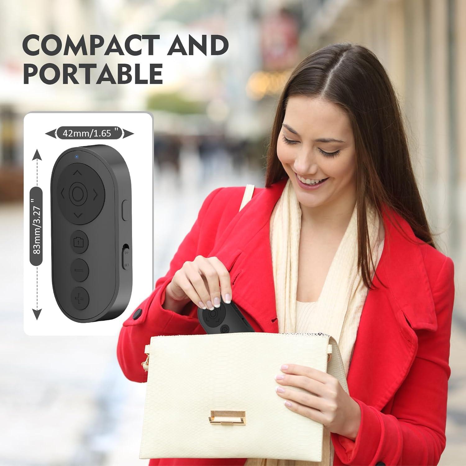 Control Remoto Inalámbrico para Cámara Zoom y Cambio de Cámara - Negro