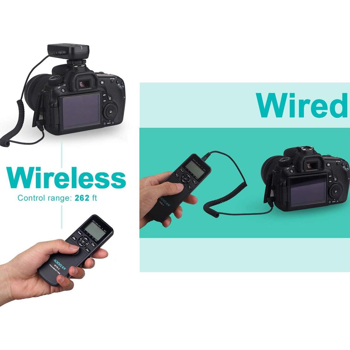 Control Remoto Inalámbrico AODELAN para Canon y Fujifilm