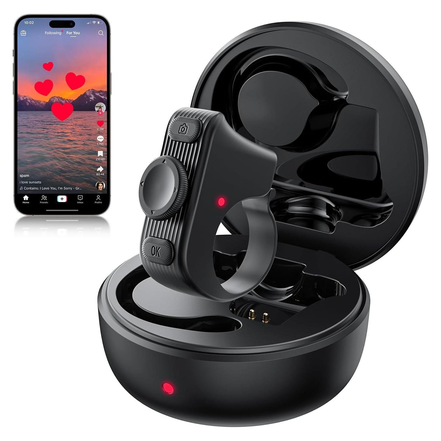 Anillo de Desplazamiento Remoto Bluetooth MILOUZ R1 - Negro