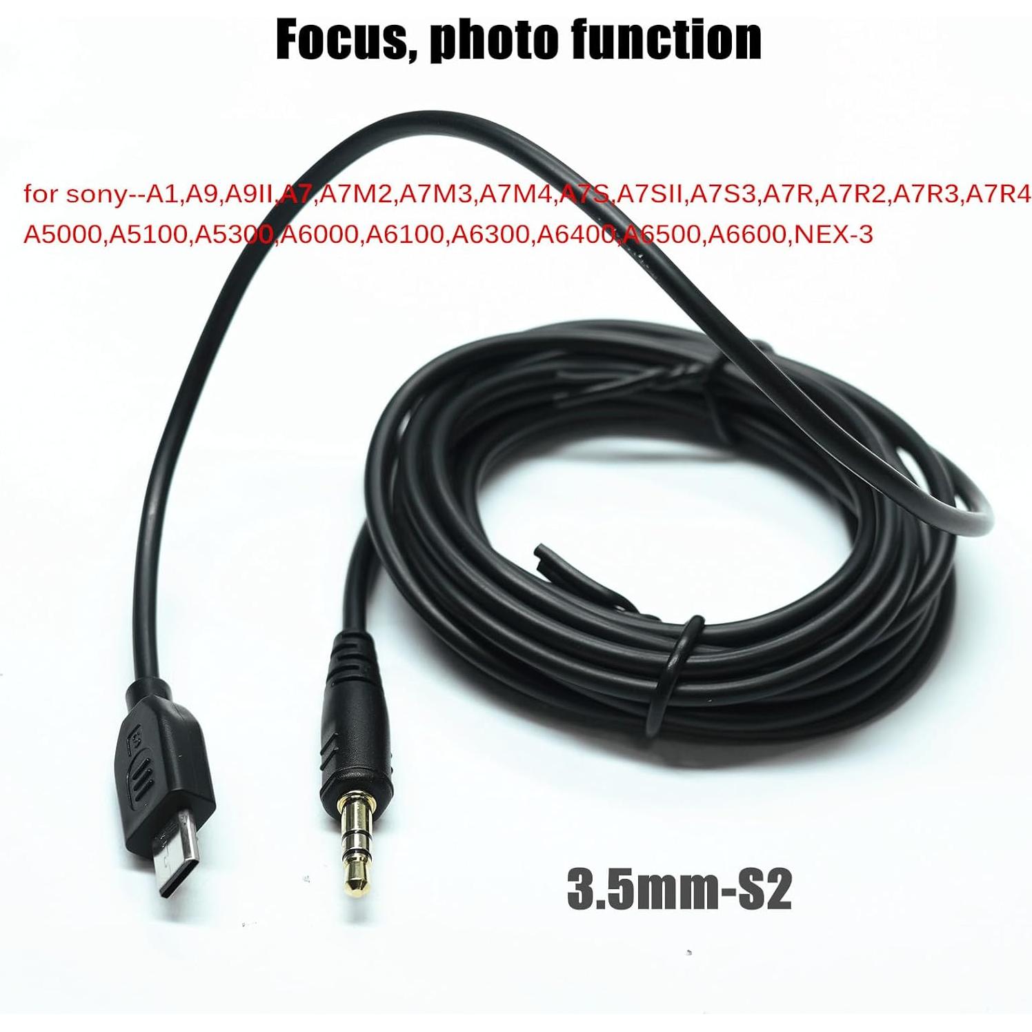 Cable de Extensión 300cm DYTDIEYINGTU 3.5mm-S2 para Cámara Sony