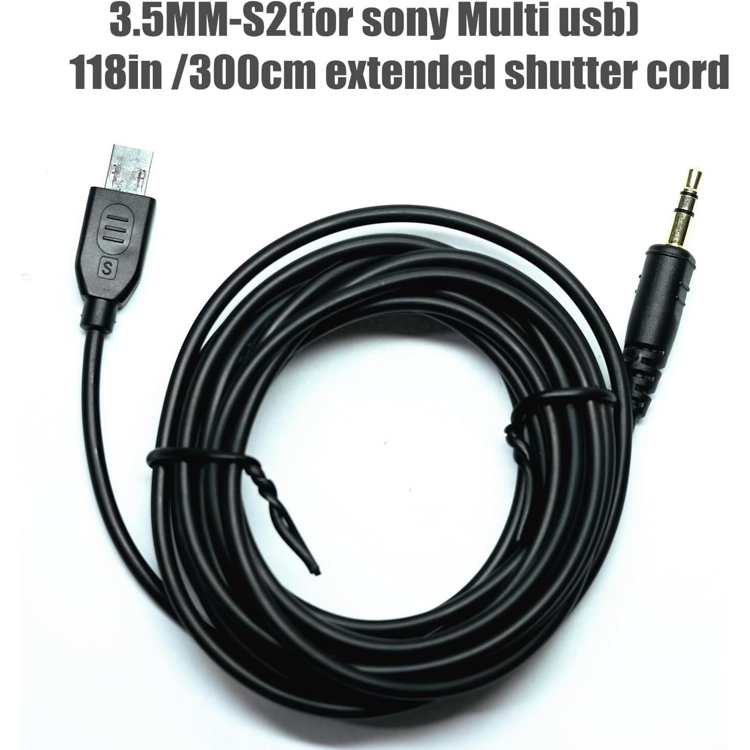 Cable de Extensión 300cm DYTDIEYINGTU 3.5mm-S2 para Cámara Sony