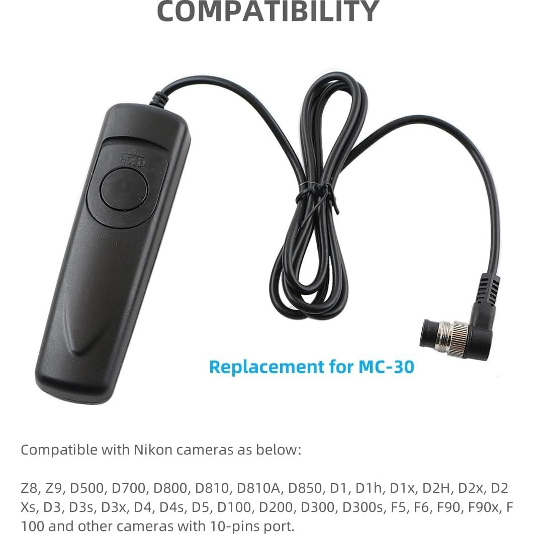Cable de liberación del obturador Keabroir SRC-NMC30 para Nikon